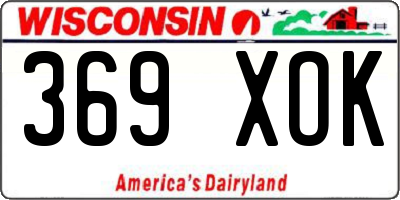 WI license plate 369XOK