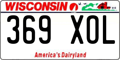 WI license plate 369XOL
