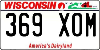 WI license plate 369XOM