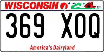 WI license plate 369XOQ