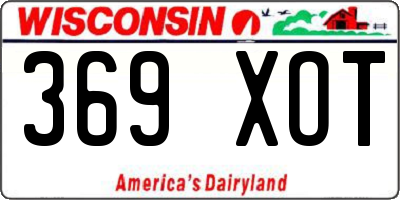 WI license plate 369XOT