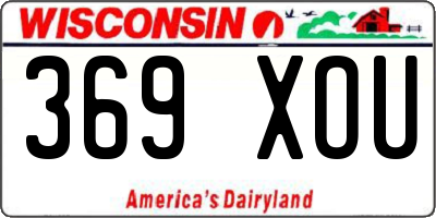 WI license plate 369XOU
