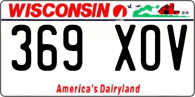 WI license plate 369XOV