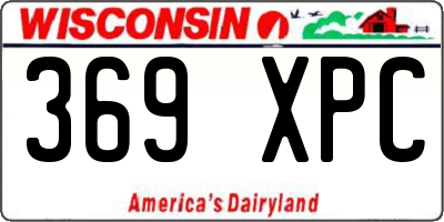WI license plate 369XPC