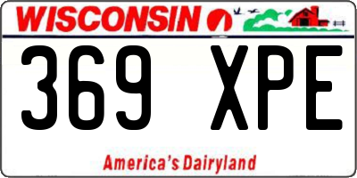 WI license plate 369XPE