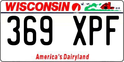WI license plate 369XPF