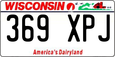 WI license plate 369XPJ