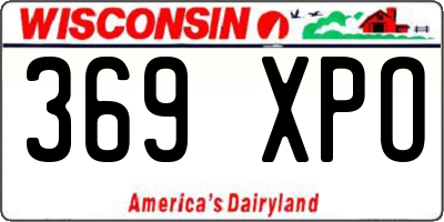 WI license plate 369XPO