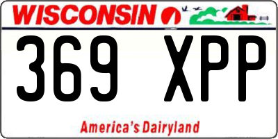 WI license plate 369XPP