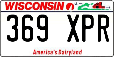 WI license plate 369XPR