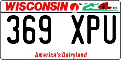 WI license plate 369XPU