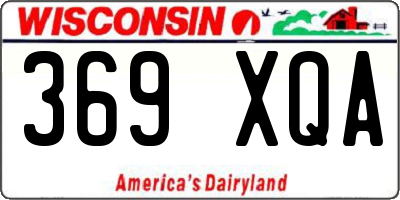 WI license plate 369XQA