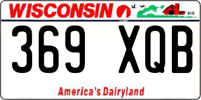 WI license plate 369XQB