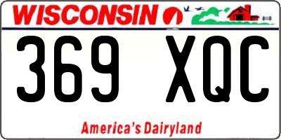 WI license plate 369XQC