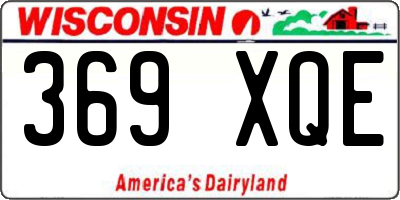 WI license plate 369XQE