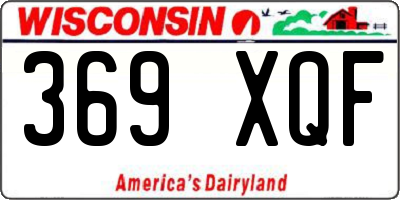 WI license plate 369XQF