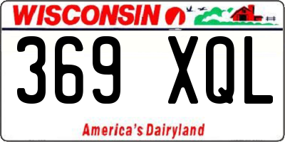 WI license plate 369XQL