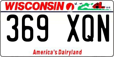 WI license plate 369XQN