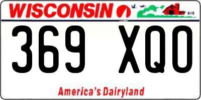 WI license plate 369XQO