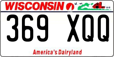 WI license plate 369XQQ
