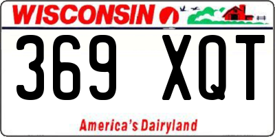 WI license plate 369XQT