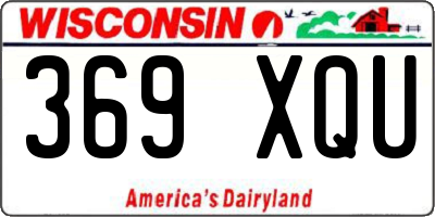 WI license plate 369XQU