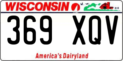 WI license plate 369XQV