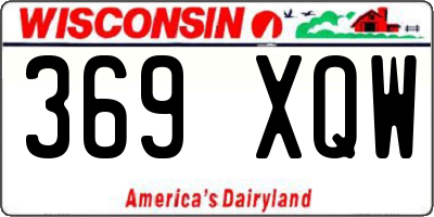 WI license plate 369XQW