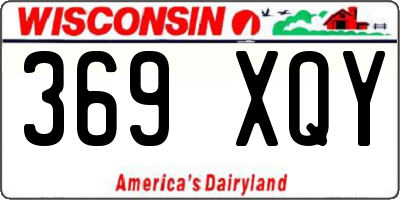 WI license plate 369XQY