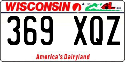 WI license plate 369XQZ