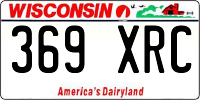 WI license plate 369XRC