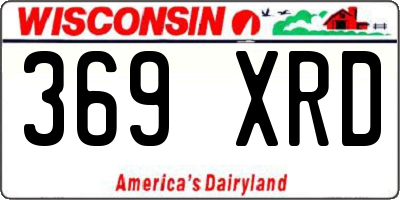 WI license plate 369XRD