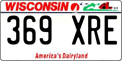 WI license plate 369XRE
