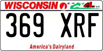 WI license plate 369XRF