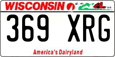 WI license plate 369XRG