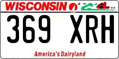 WI license plate 369XRH