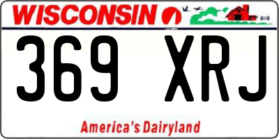 WI license plate 369XRJ