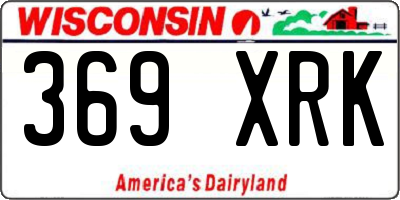 WI license plate 369XRK