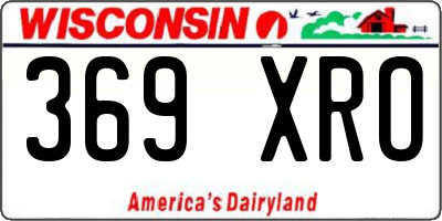 WI license plate 369XRO
