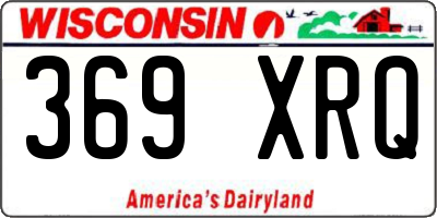 WI license plate 369XRQ