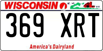 WI license plate 369XRT