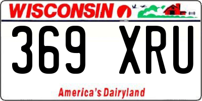 WI license plate 369XRU