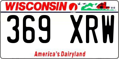 WI license plate 369XRW
