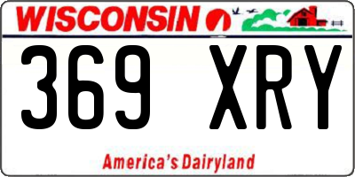 WI license plate 369XRY
