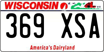 WI license plate 369XSA
