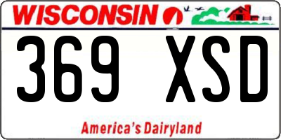 WI license plate 369XSD