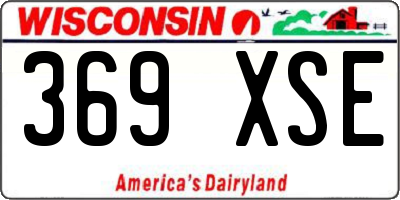 WI license plate 369XSE