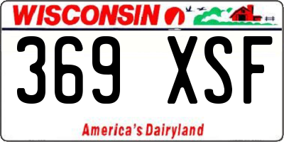 WI license plate 369XSF