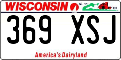 WI license plate 369XSJ