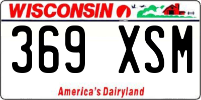 WI license plate 369XSM